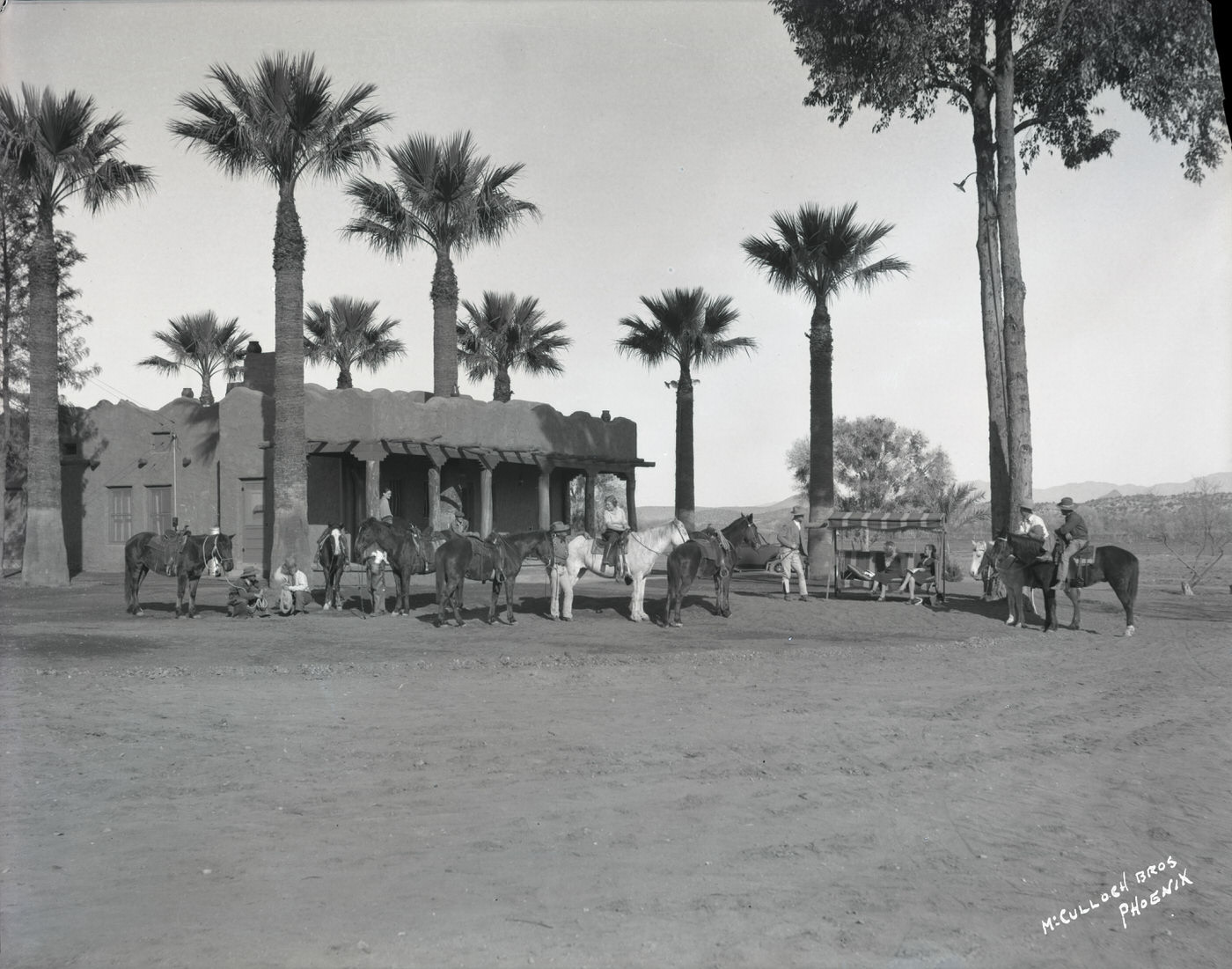 #157 Bar FX Ranch Guests on Horseback, 1930s