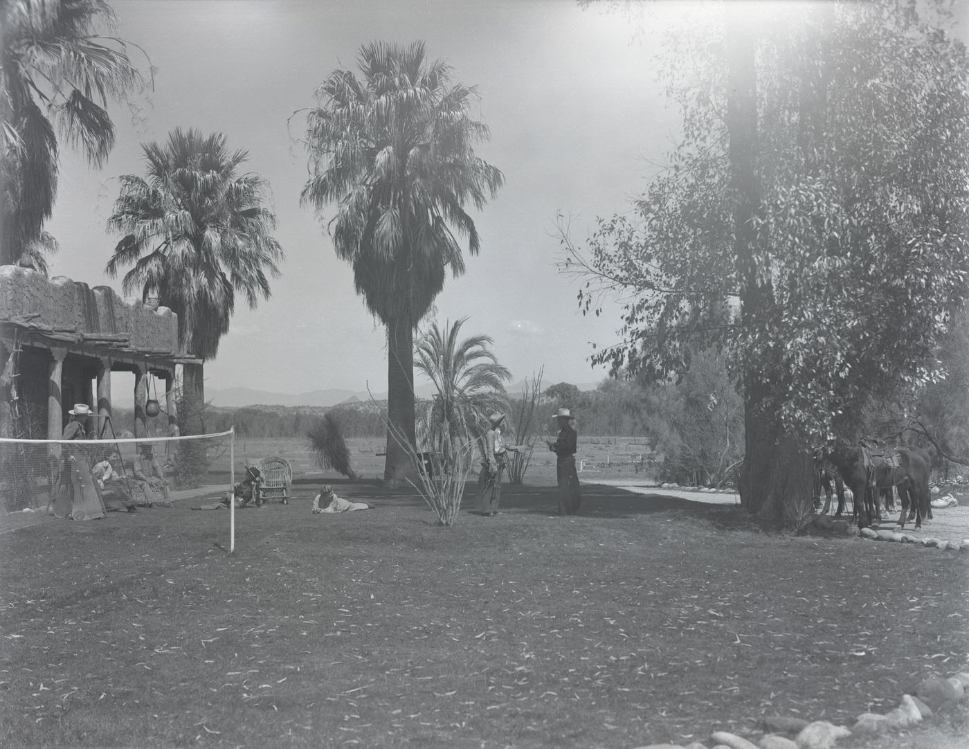 #159 Bar FX Ranch Guests on Grounds, 1930s