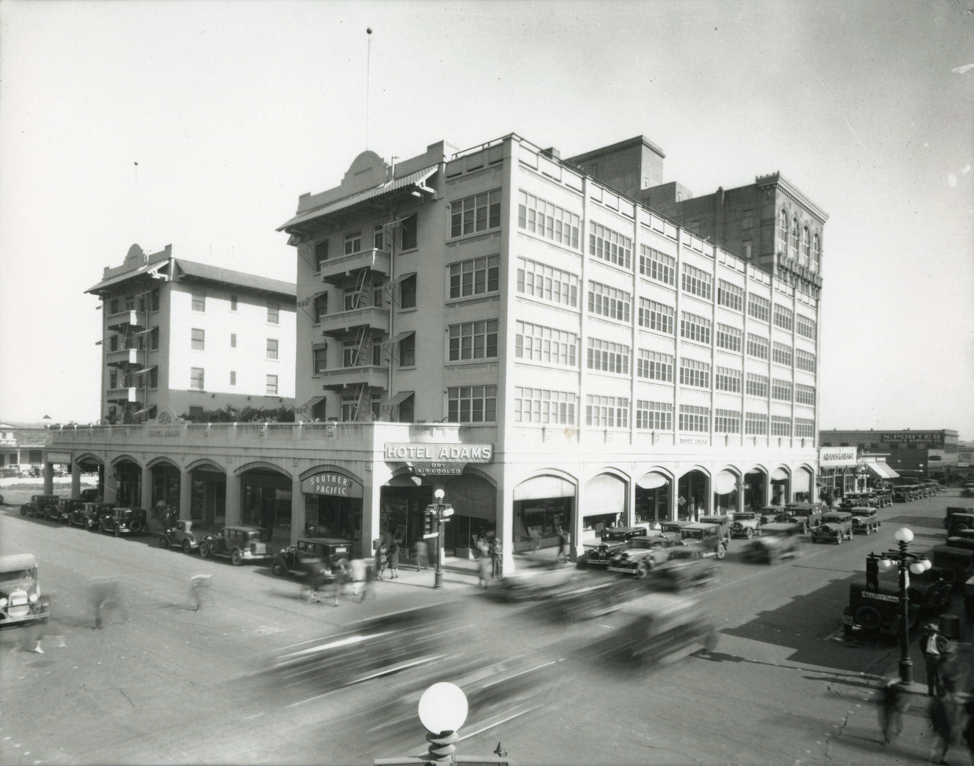 #164 Adams Hotel Exterior, 1930s
