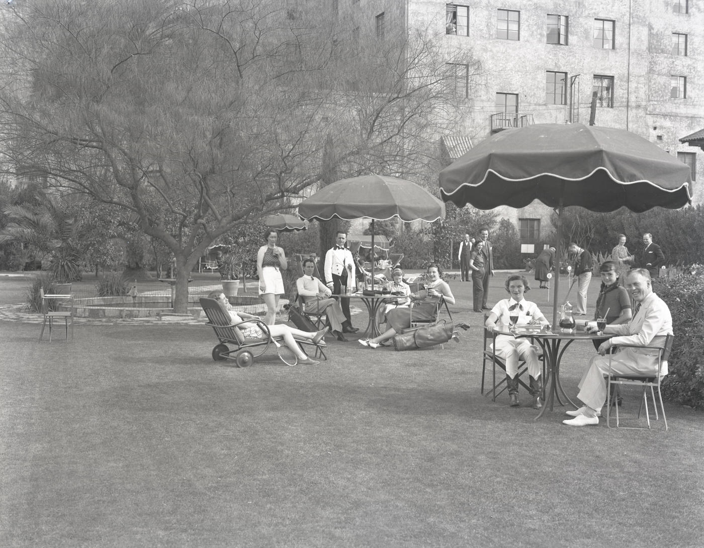 #64 Westward Ho Hotel Guests on Grounds, 1930s