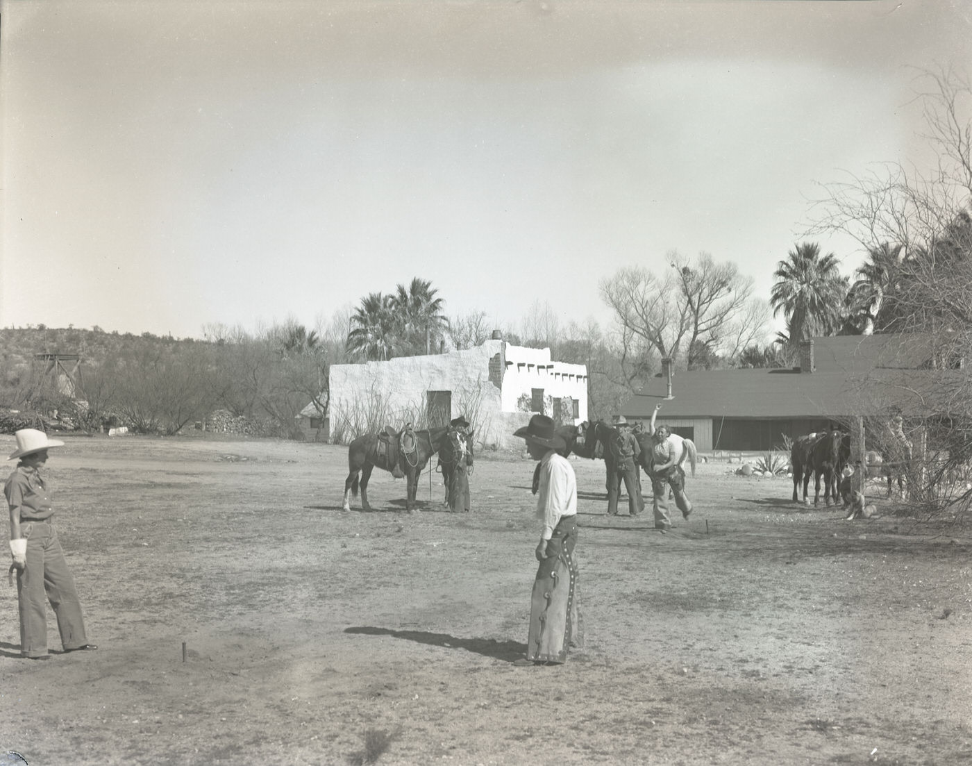 #74 Lazy R C Ranch Guests on Horseback, 1930s