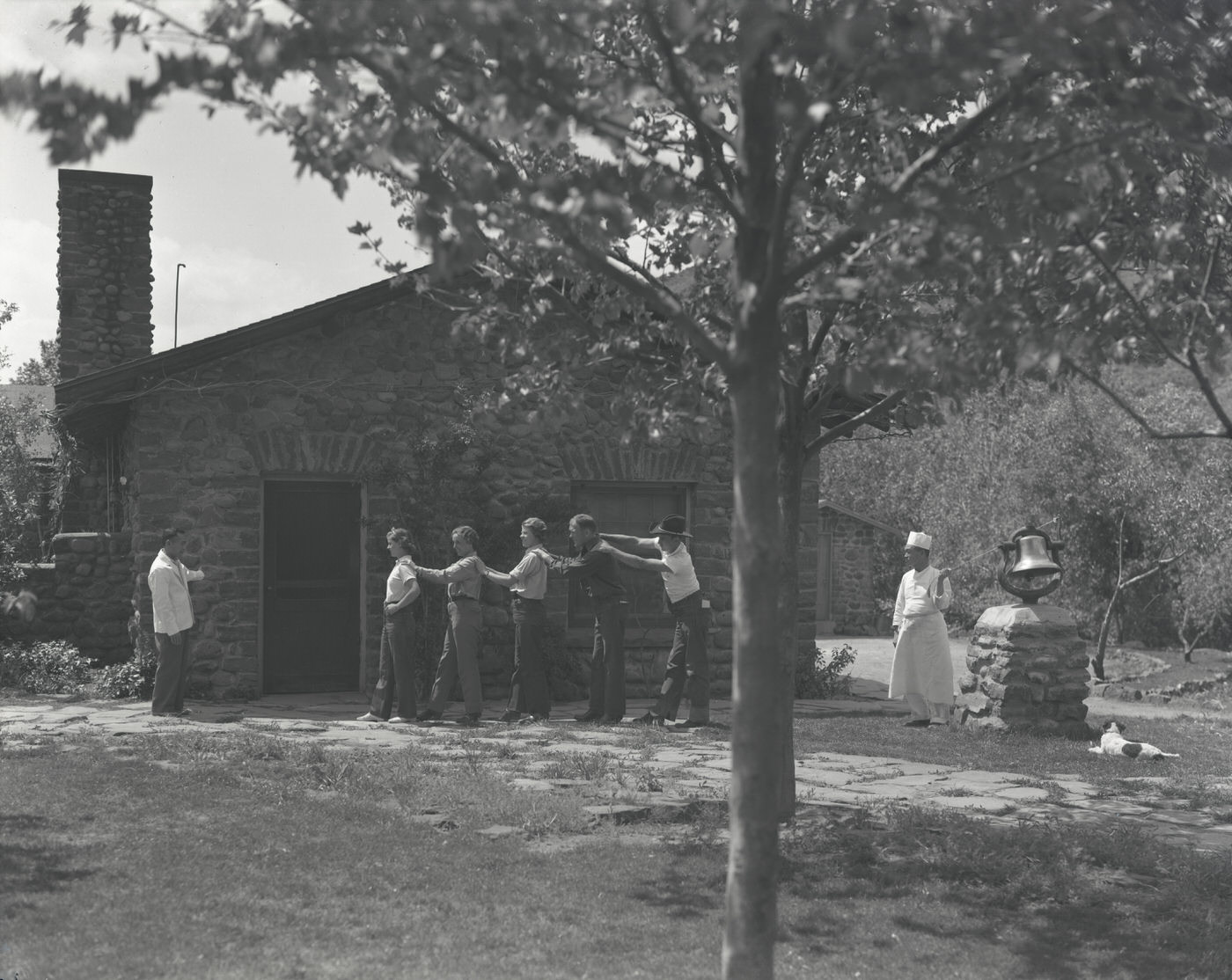 #76 Beaver Creek Ranch Guests on Grounds, 1930s