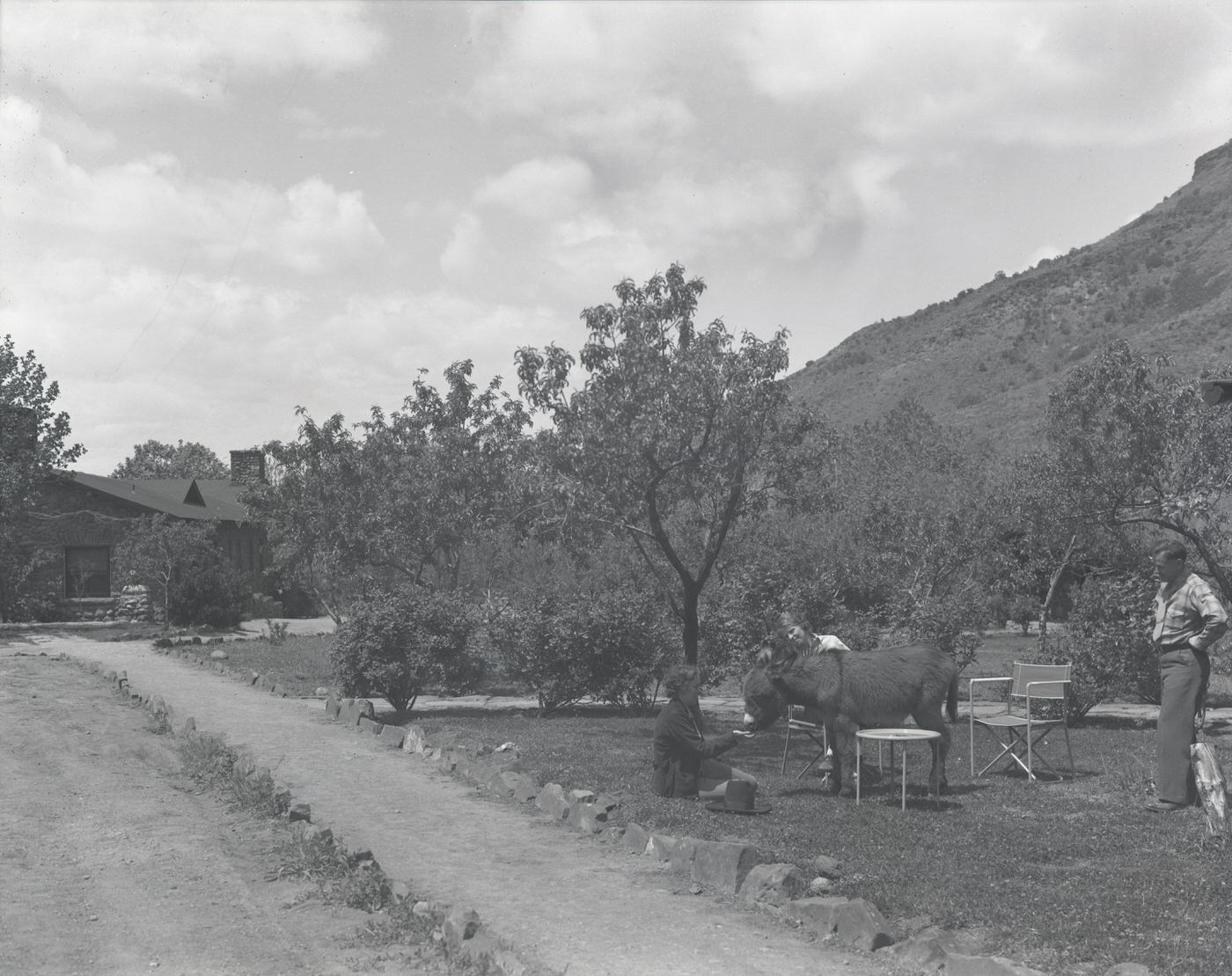 #77 Beaver Creek Ranch Guests on Grounds, 1930s