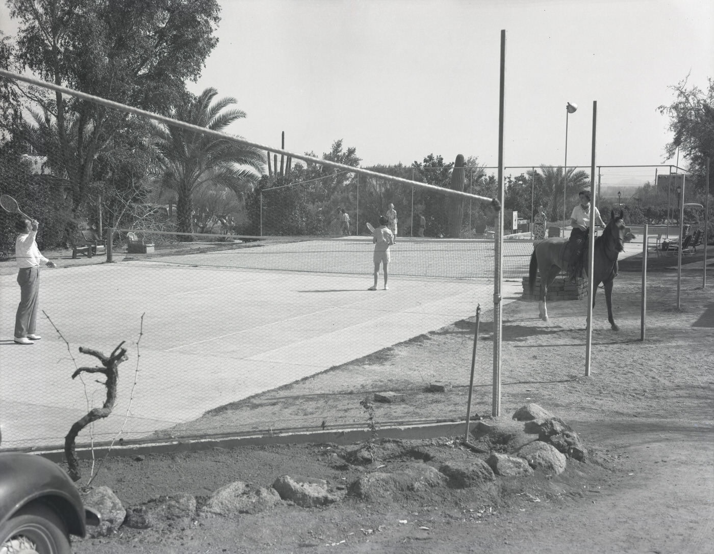 #89 Jokake Inn Guests Playing Tennis, 1930s