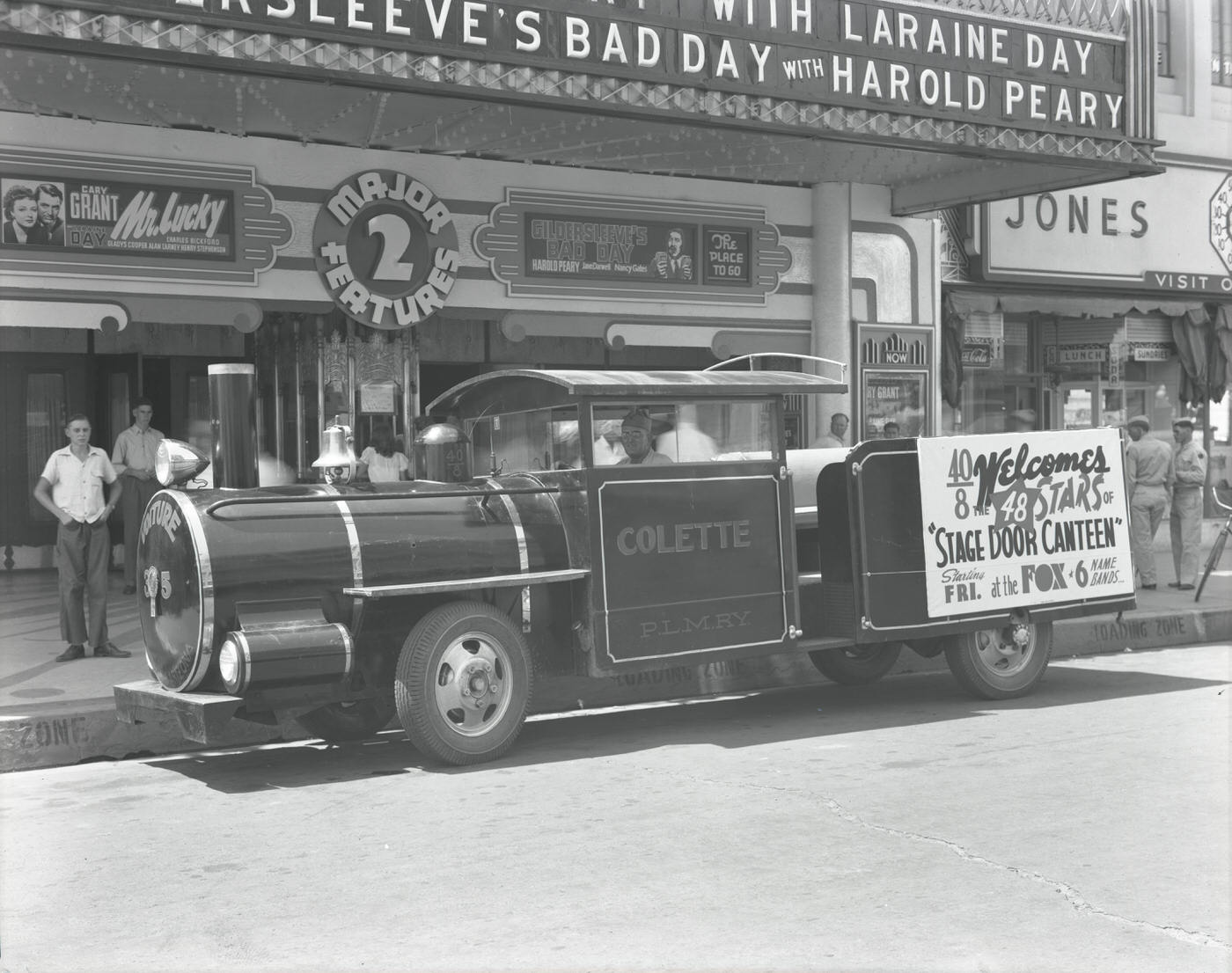 #22 Vehicle and People Outside the Fox Theatre Promoting “Stage Door Canteen”, 1943