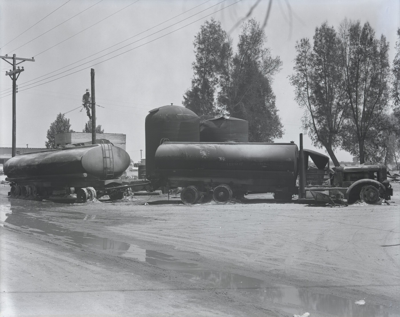 #47 Rittenhouse Co. Lot With Damaged Trucks, 1943