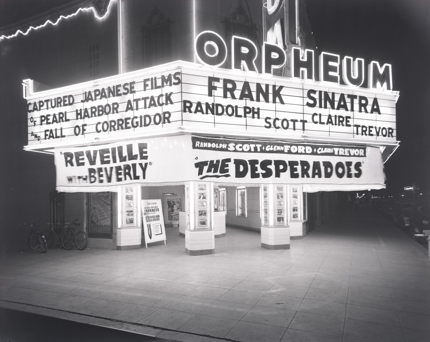 #2 Orpheum Theatre Marquee at Night, 1943