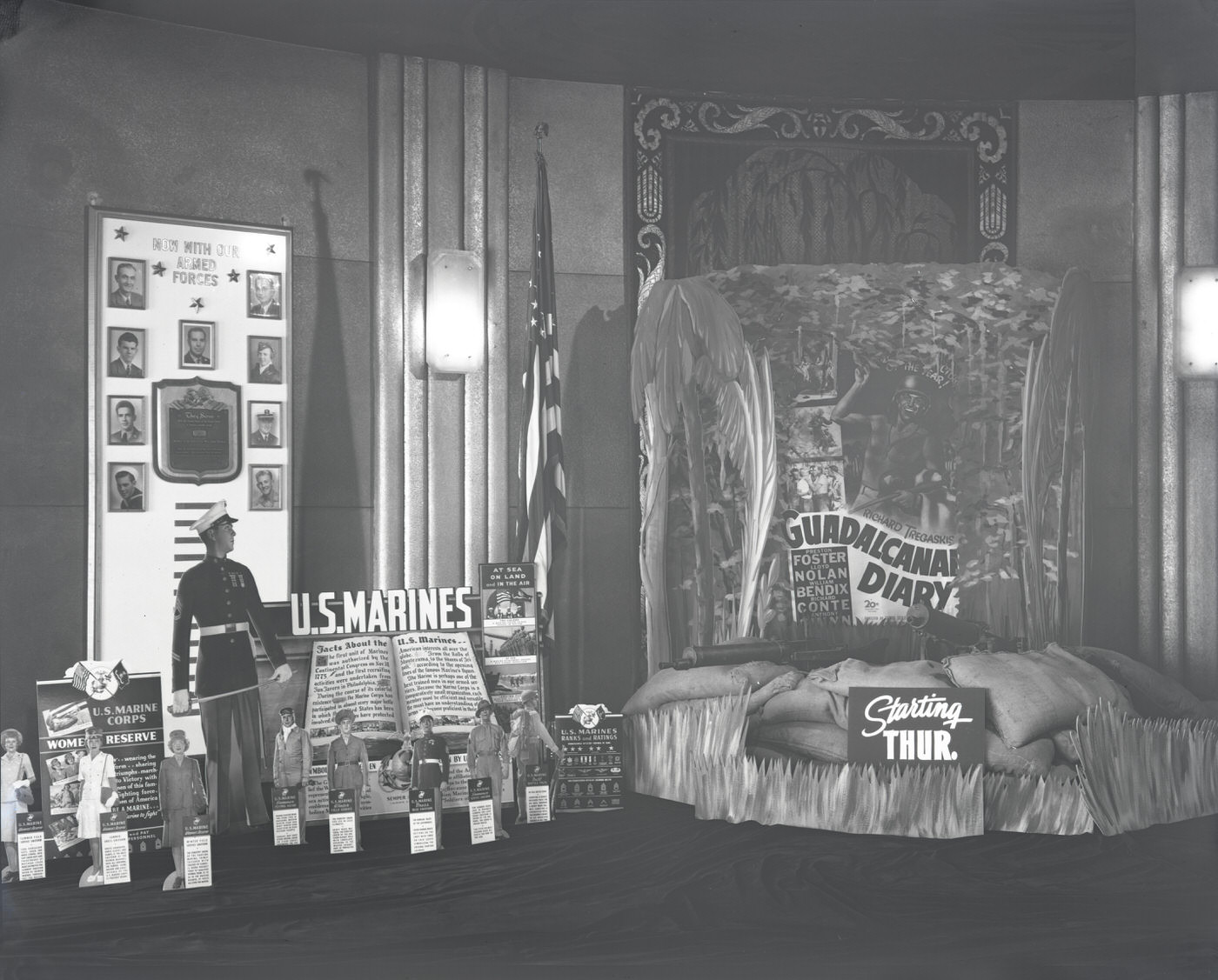 #8 Military Display in the Fox Theatre’s Lobby, 1943