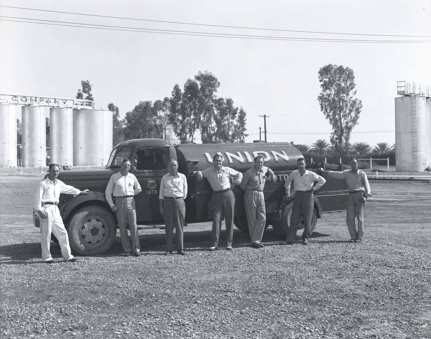 #20 Men Standing in Front of Union Oil Co. Truck, 1944