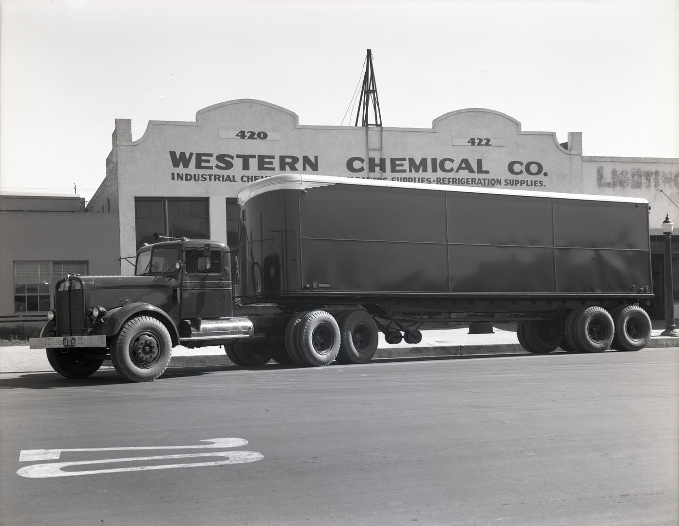 #23 Truck Outside Western Chemical Co. Building, 1945