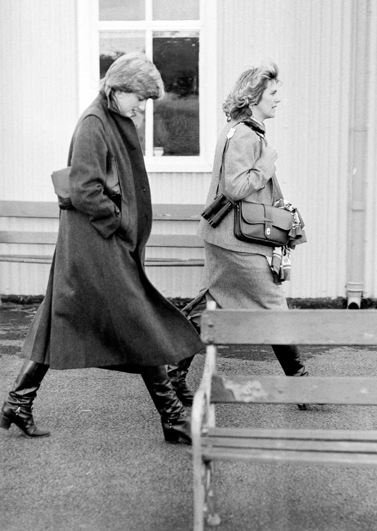 #12 Lady Diana with Camilla Parker, at Ludlow Racecourse to watch the Horse race.