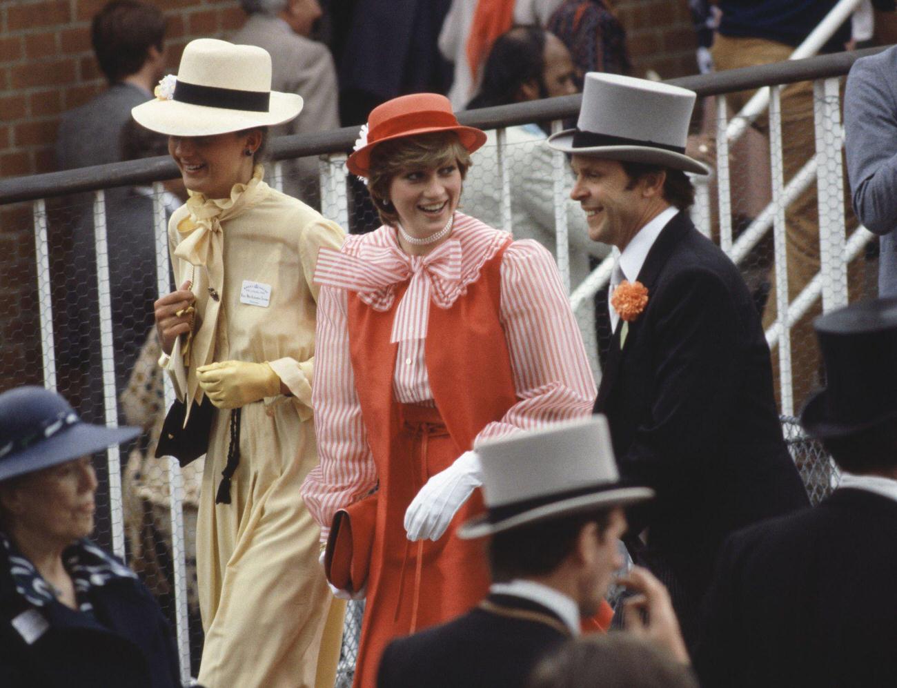 #37 Lady Diana in a red hat and dress, 1981