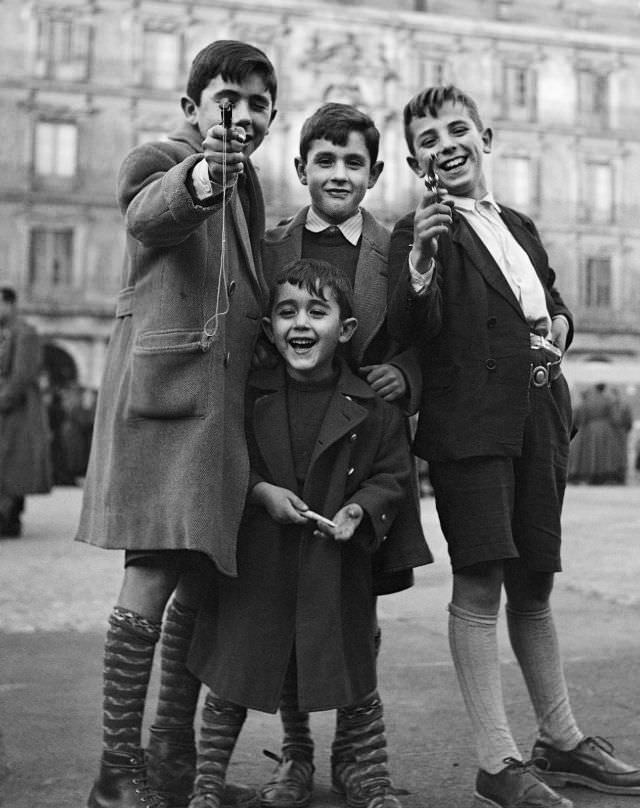 #6 Boys in Madrid, Spain, 1950.