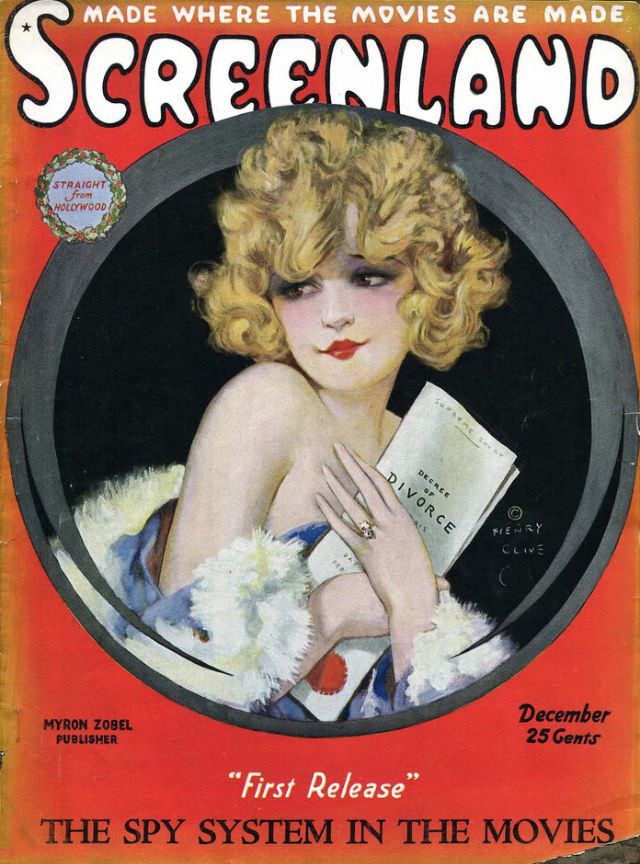 #1 Screenland magazine cover, December 1922