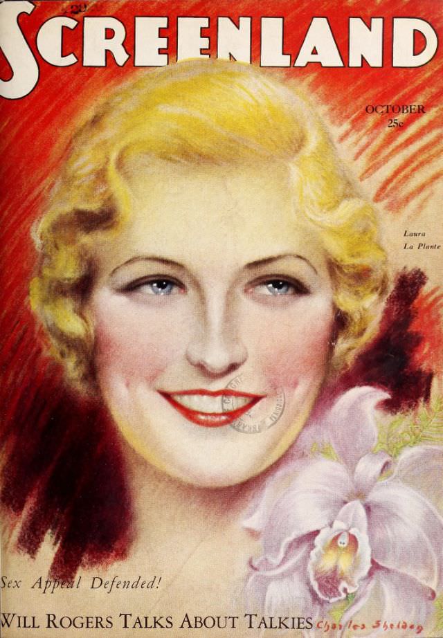 #16 Screenland magazine cover, October 1929