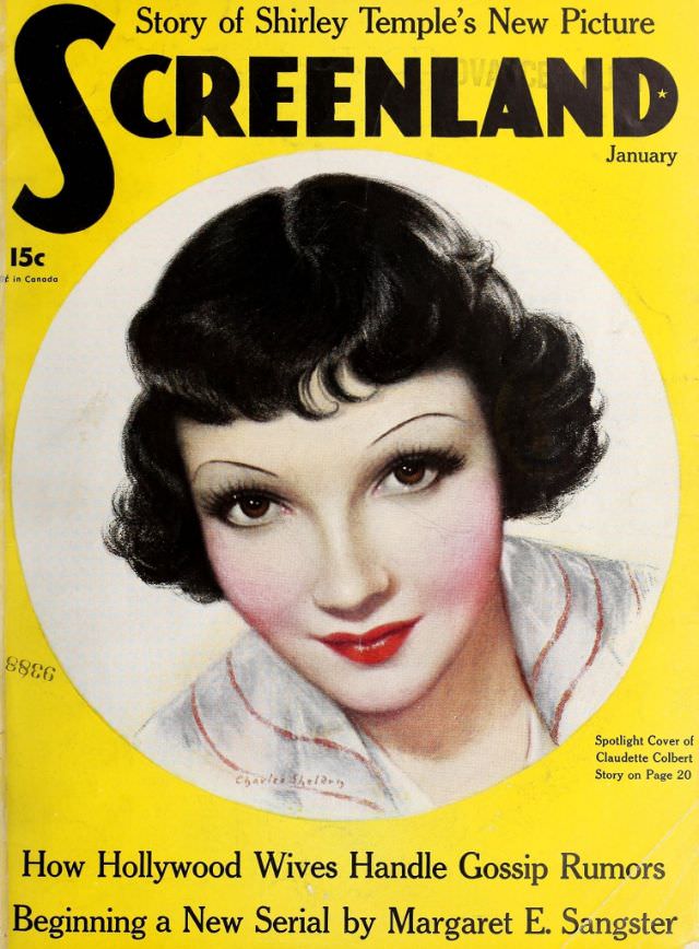 #28 Screenland magazine cover, January 1936