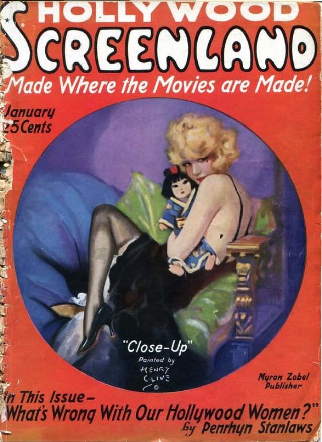 #3 Screenland magazine cover, January 1923