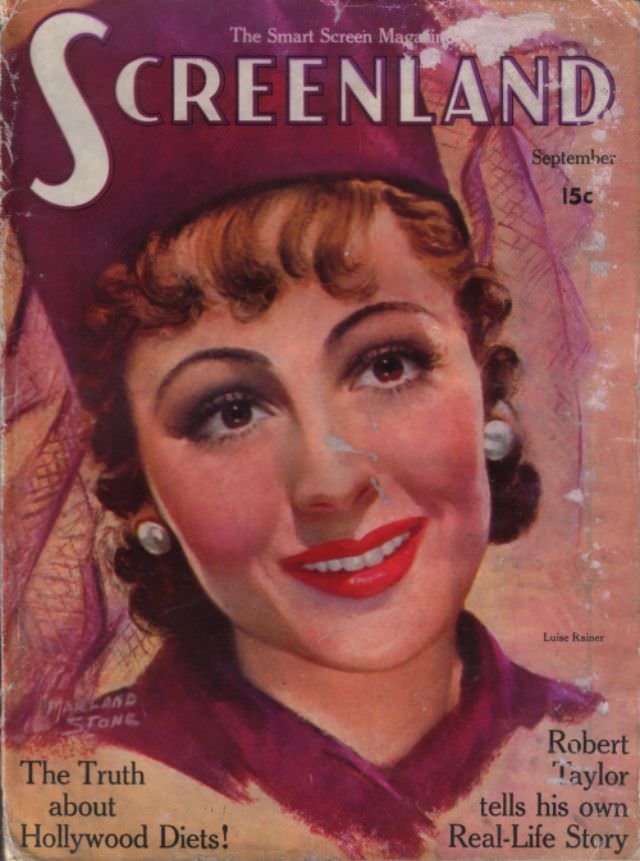 #32 Screenland magazine cover, September 1937