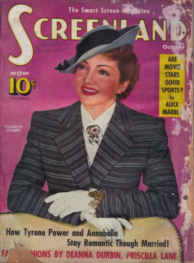 #35 Screenland magazine cover, October 1939