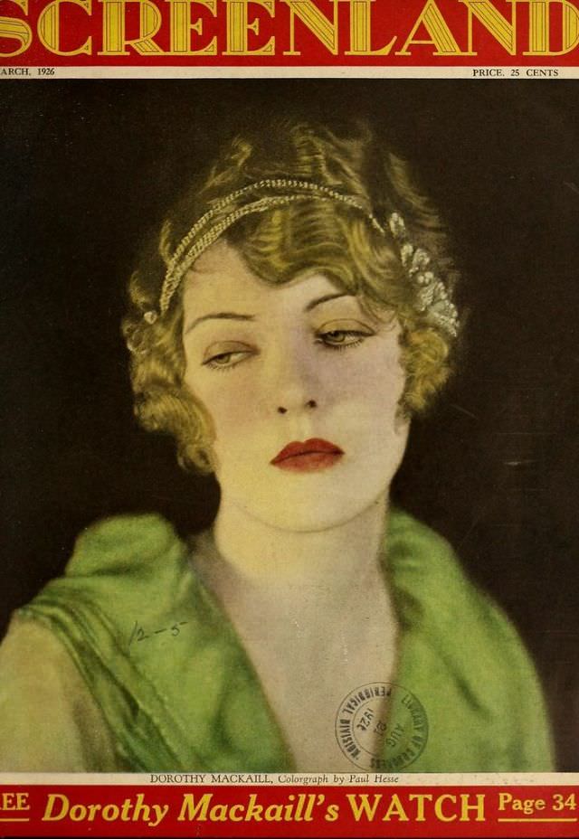 #9 Screenland magazine cover, March 1926