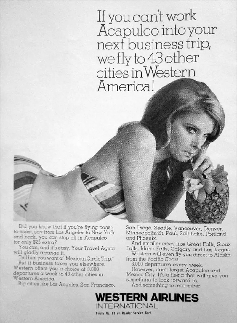 The Allure of Flight: How Airlines Used Sex Appeal to Entice Passengers Vintage Ads