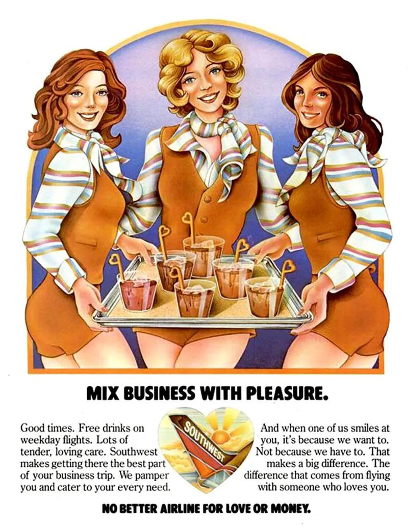 The Allure of Flight: How Airlines Used Sex Appeal to Entice Passengers Vintage Ads