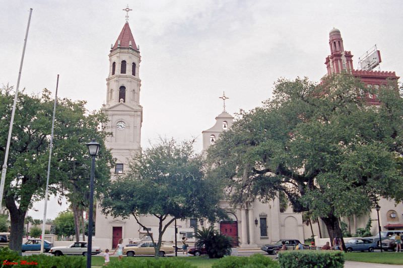 #12 Cathedral Basilica of St Augustine as seen from the Plaza de la Constitucion, St. Augustine, 1986