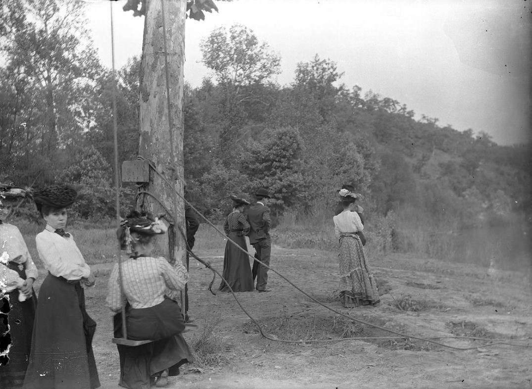 #148 Group of People Gathered By a Tree, 1900