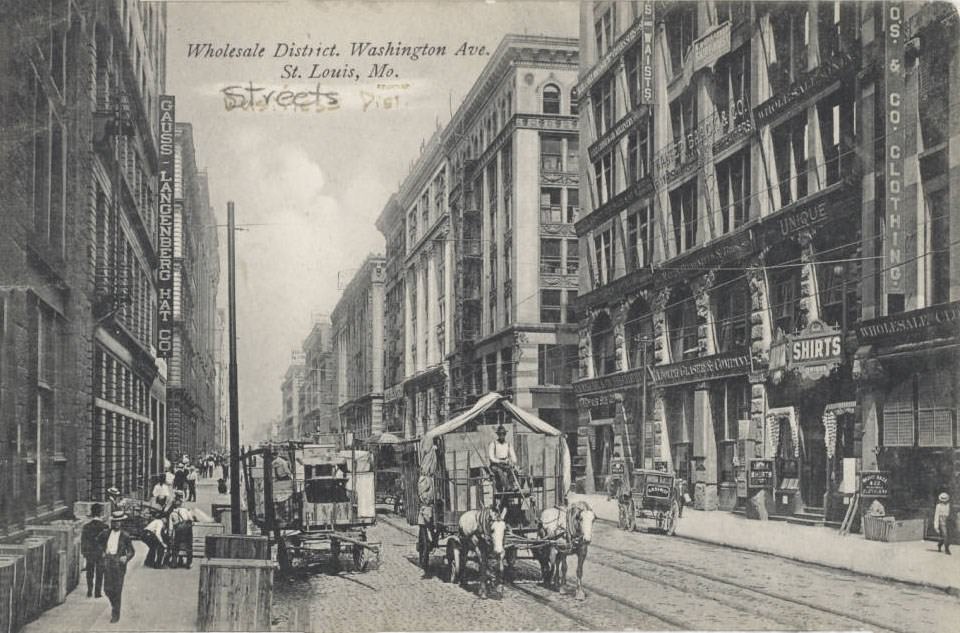 #189 Wholesale district, Washington Ave., St. Louis, 1909