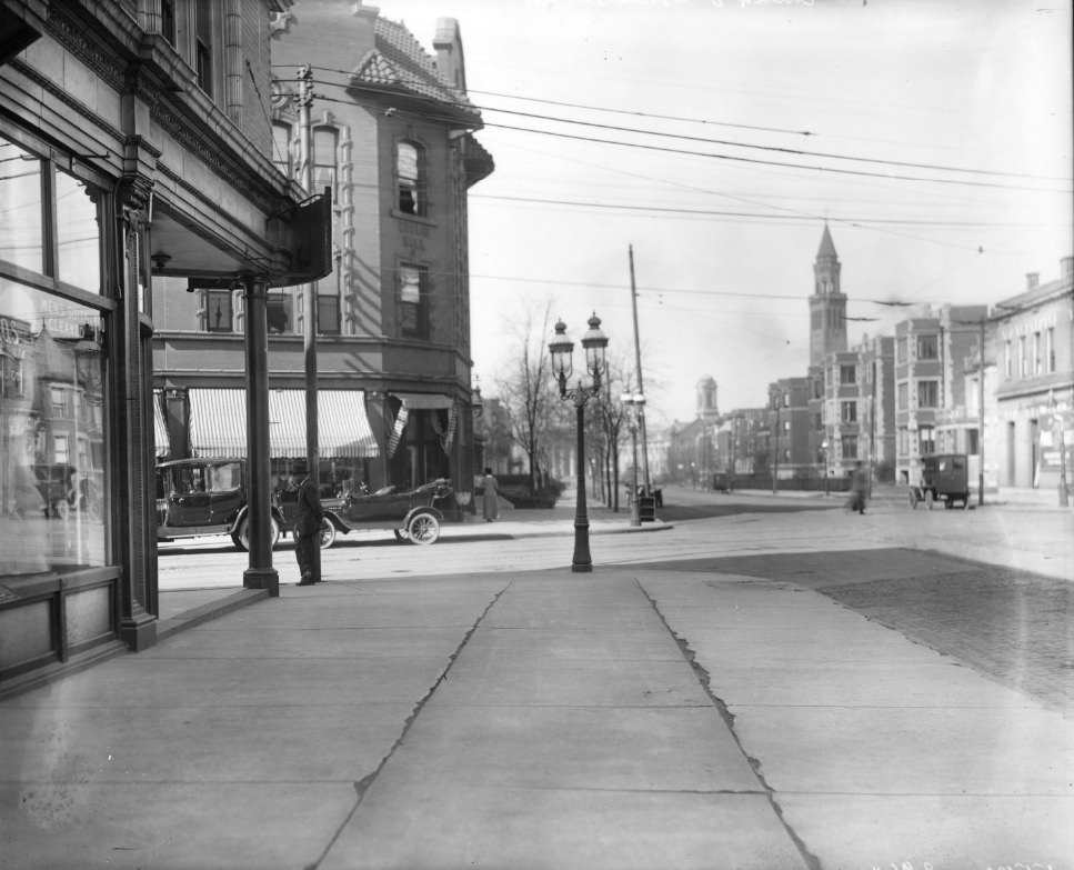 #85 The intersection of North Euclid and McPherson Avenues, looking west along McPherson Avenue, 1900
