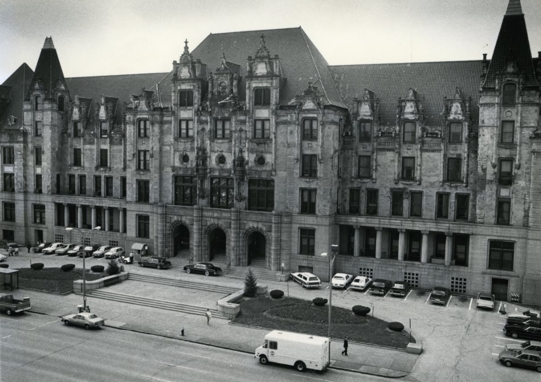 #134 The highly coveted parking spaces in the circular drive on the east side of City Hall are stirring controversy, 1984
