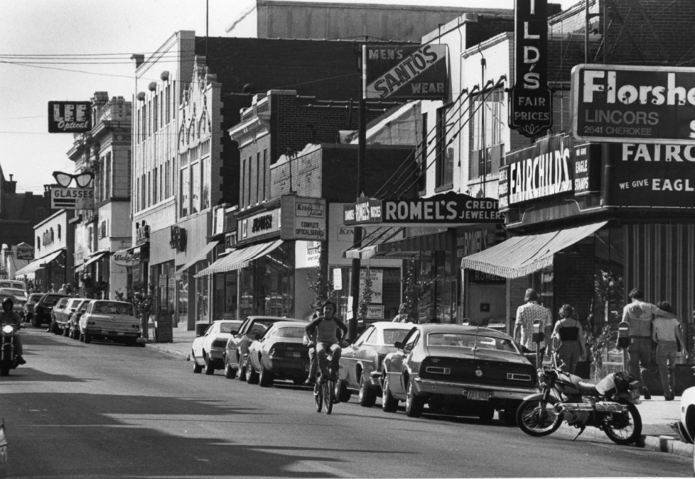 #157 Cherokee St. west from Texas, 1982
