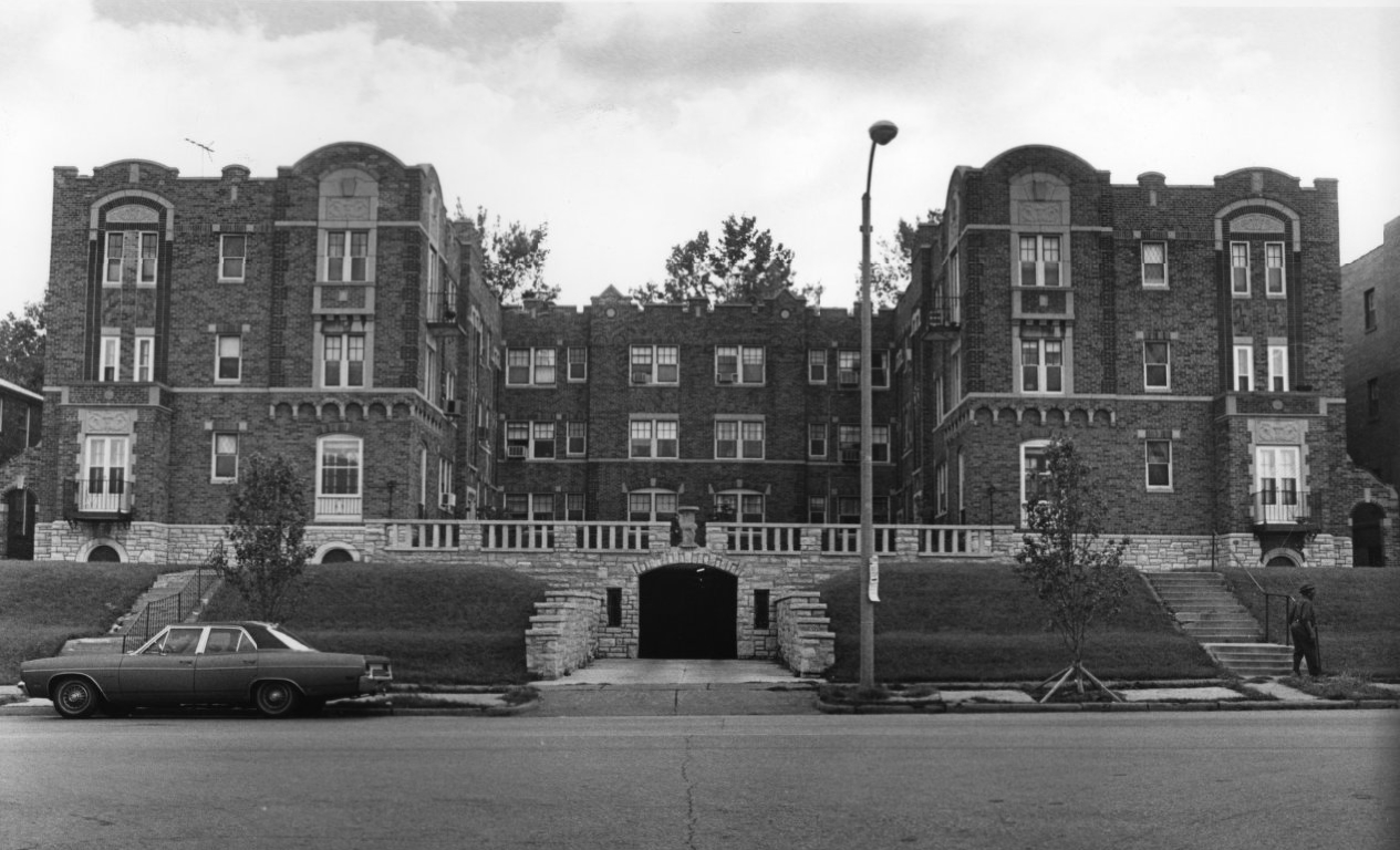 #18 Urban West Apartments – Exterior, front view, 1981