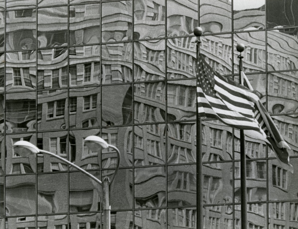 #70 Reflections on windows of a downtown St. Louis office building, 1981