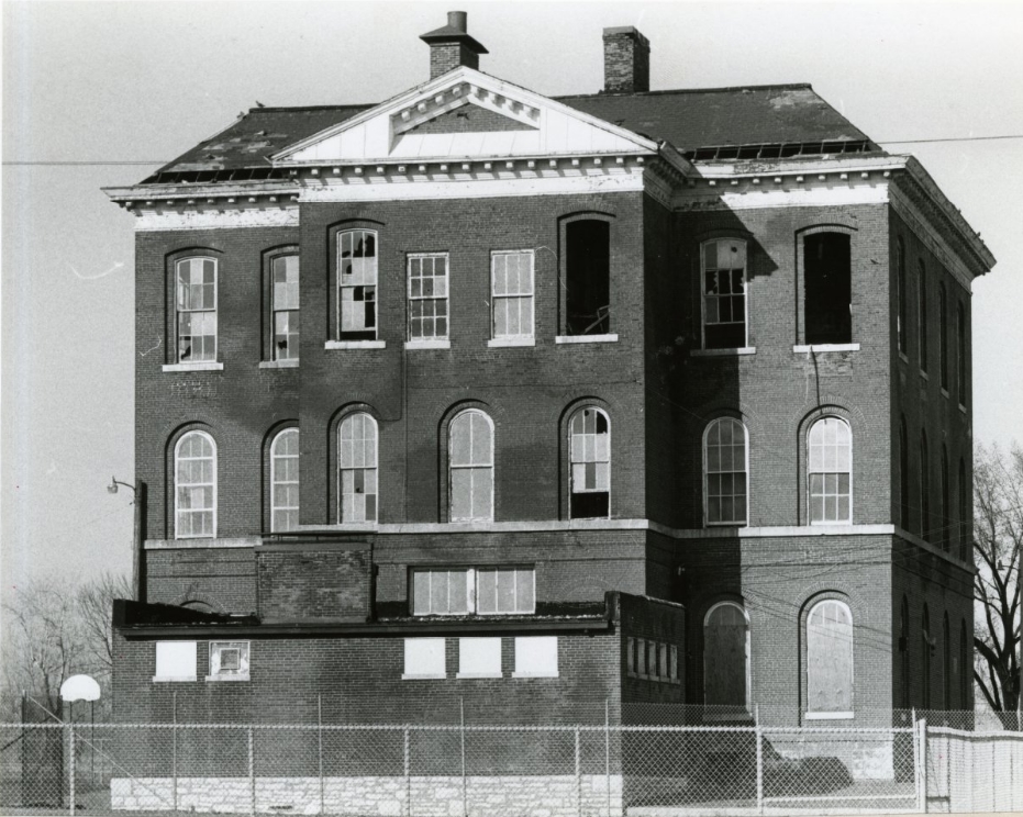 #71 This deserted building stands behind Carr School, at the corner of Carr and 15th Streets, just north of downtown, 1986