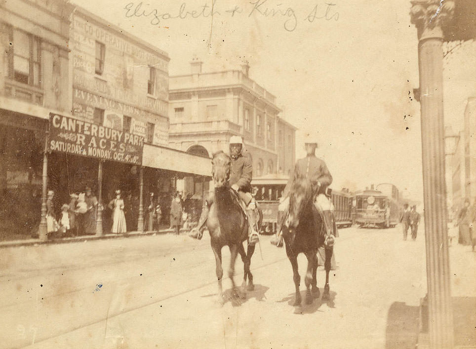 #1 King and Elizabeth Street corner from Sydney, 1890