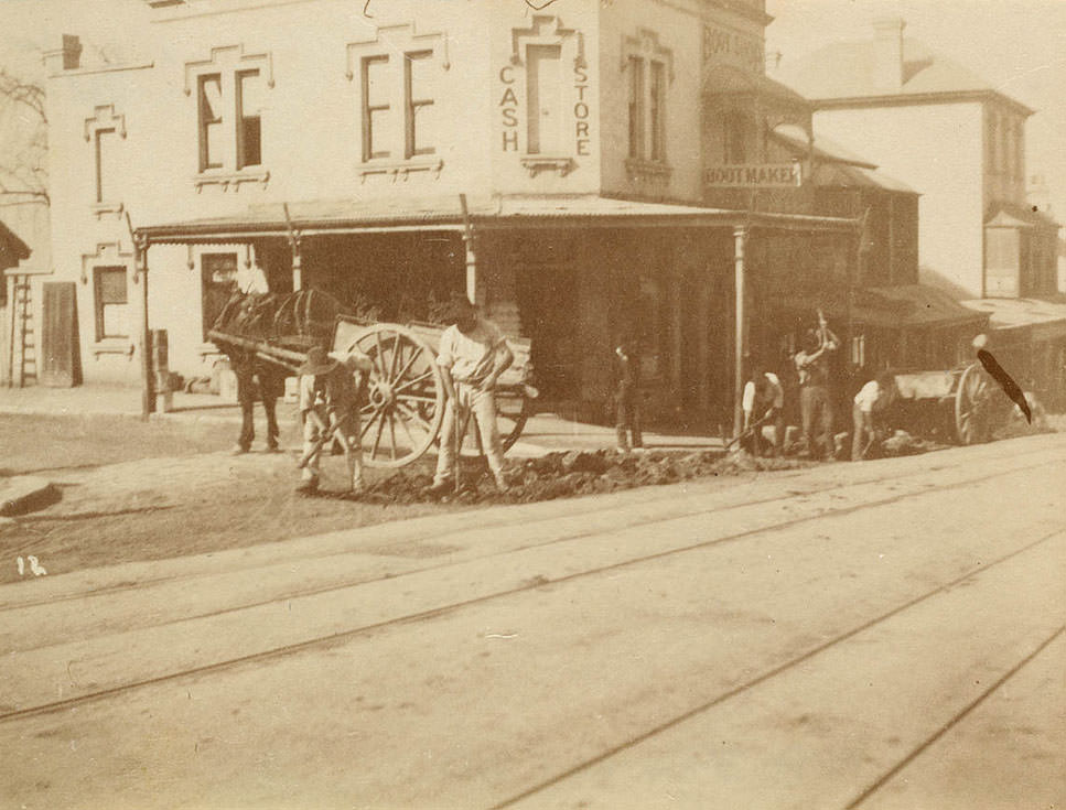 #18 Street scene from Sydney, 1889