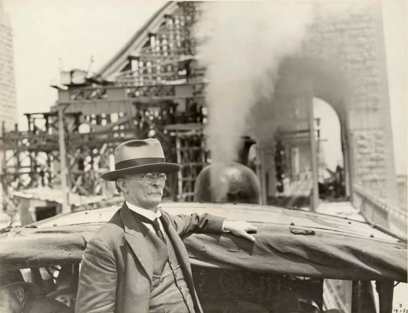 #27 First train across Bridge. Dr.J.J.C. Bradfield, January 19, 1932