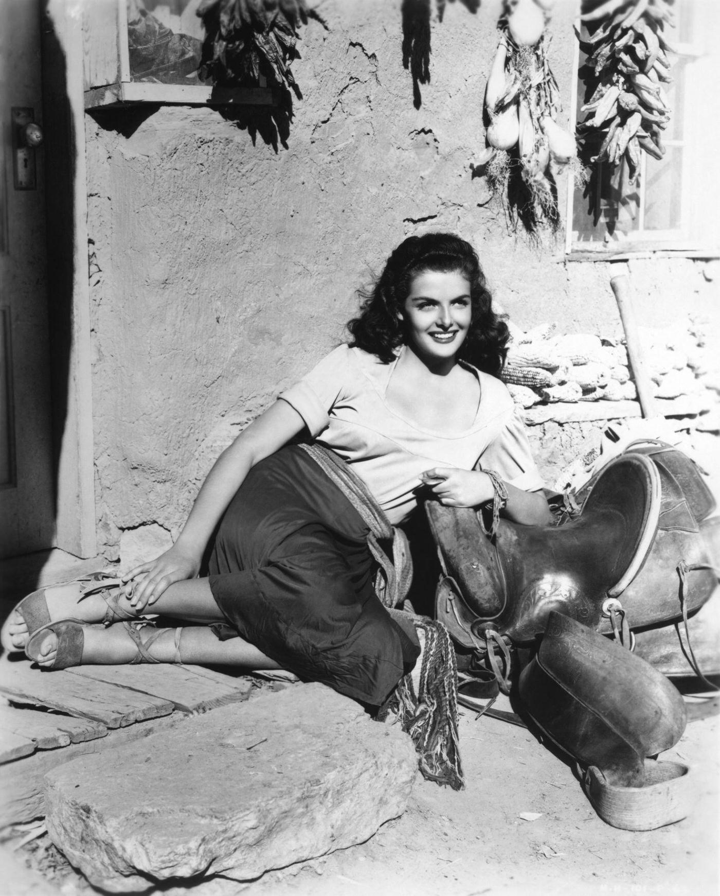 Jane Russell in the movie “The Outlaw”, 1943