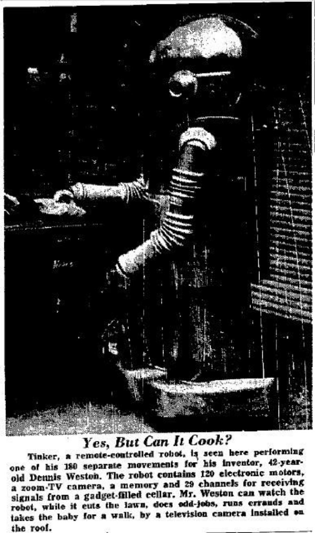1966&;s Vision of the Future: The Story of Tinker the Robot, a Real-Life Housekeeper Inventions