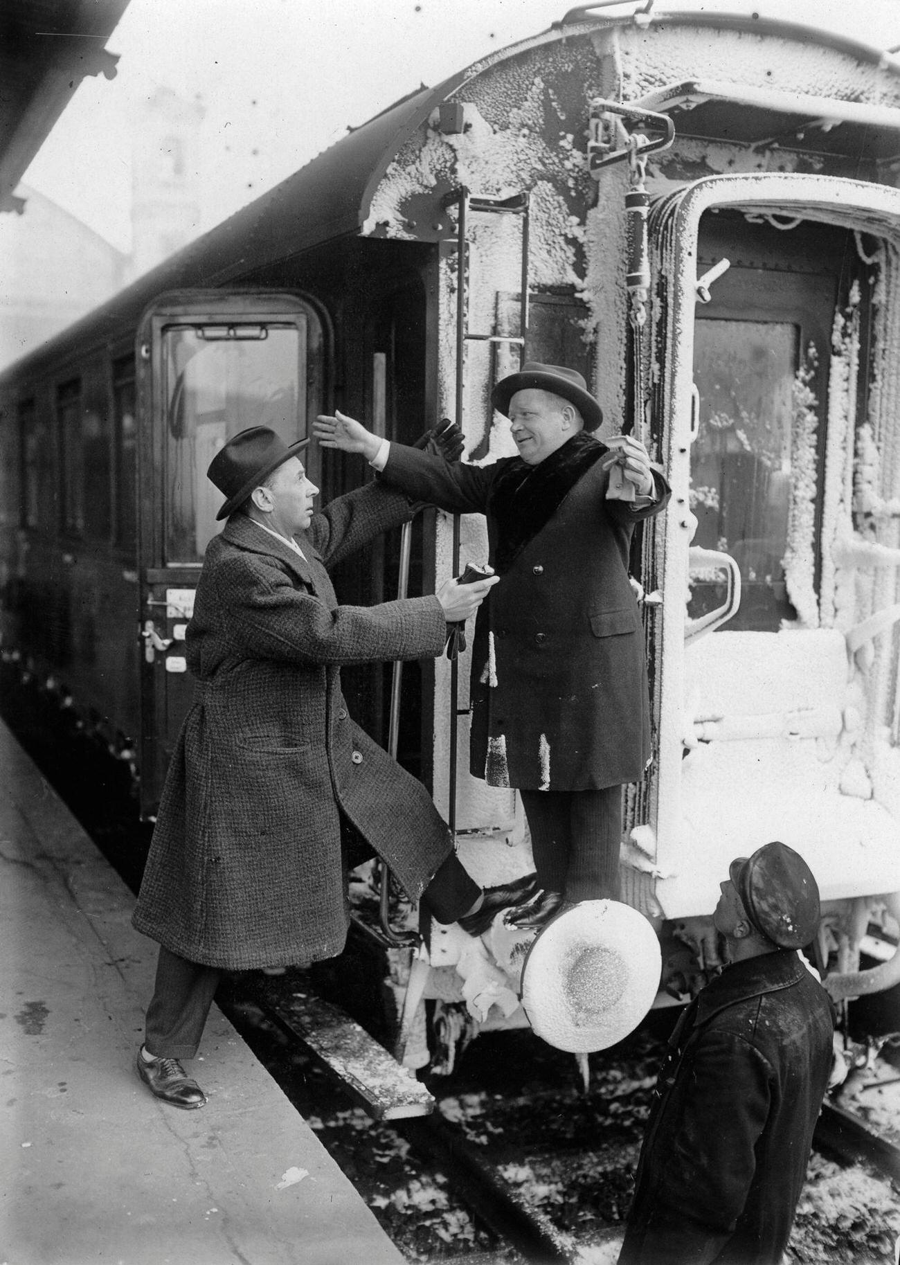 Pat &; Patachon’s Arrival at the Stettiner railway station in Berlin, 1931