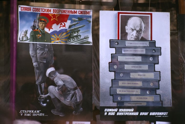 #23 Odessa. Posters for Glasnost and an exhibition of Stalin’s crimes.