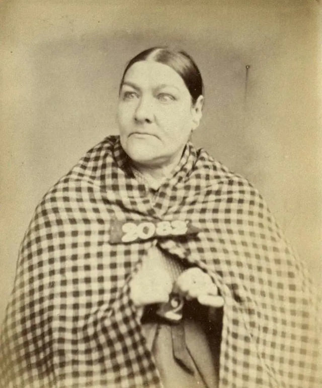 #1 Ellen Smith, 52, was convicted of stealing an umbrella in 1872. She was given 10 days hard labor over Christmas.