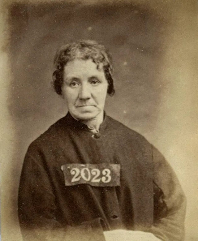 #11 Agnes Rose Flowers, 44, stole a short worth two shillings six pence. She received one month of hard labor.