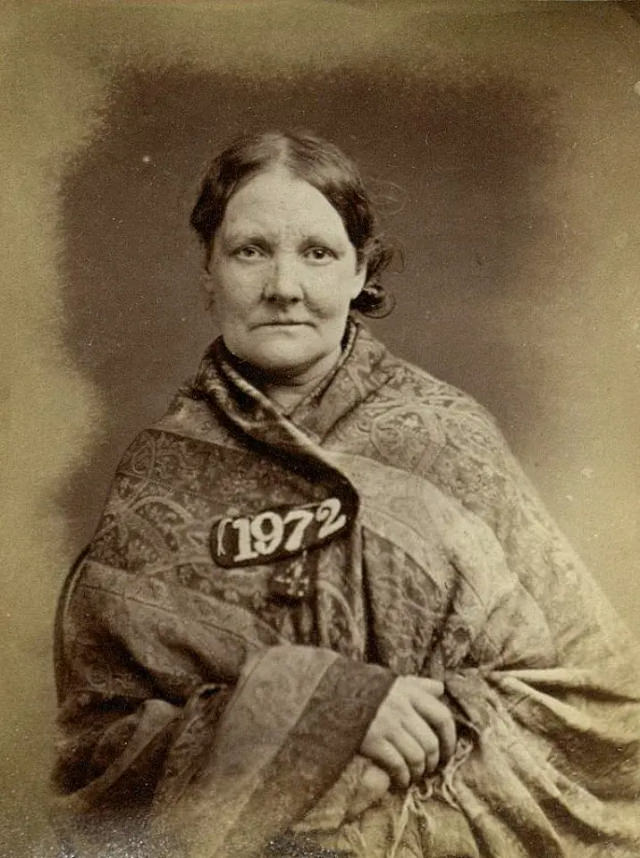 #8 Caroline Lightfoot, 51, stole a drinking glass in early December 1872. She was given two months’ hard labor.