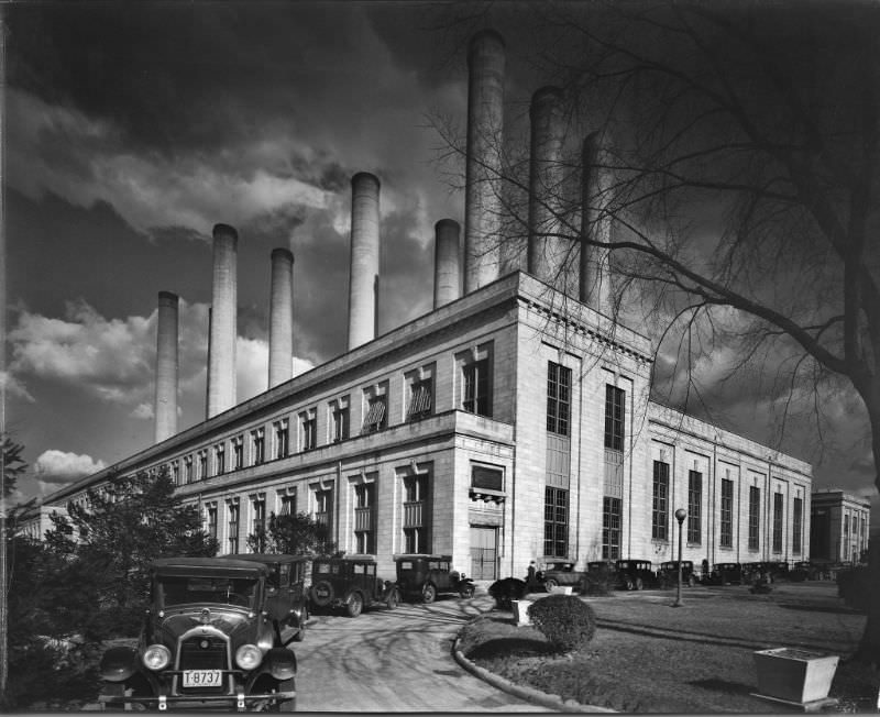 #29 Closeup of Benning plant with good clouds, Potomac Electric Power Co., May 31, 1943