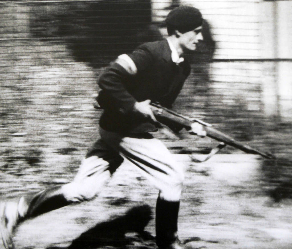 #7 A Polish partisan on the first day of the uprising.