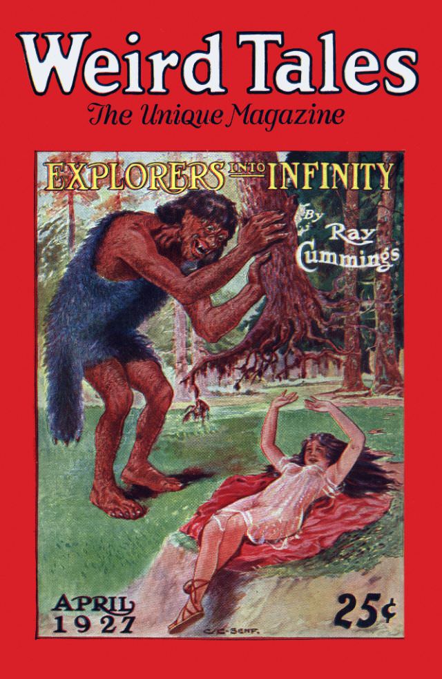 #13 Weird Tales cover, April 1927