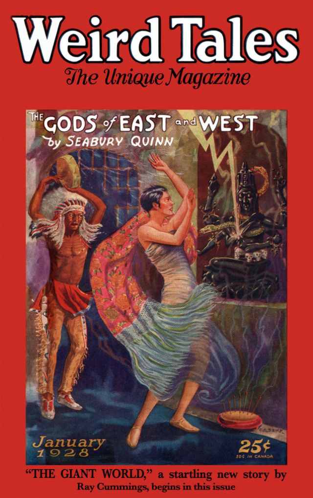 #27 Weird Tales cover, January 1928