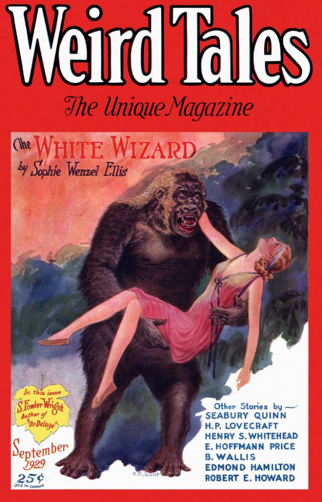 #45 Weird Tales cover, September 1929